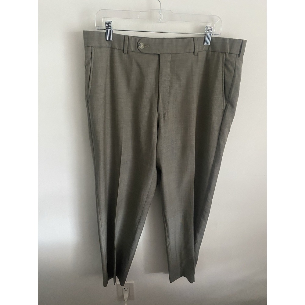 Neiman Marcus Men's Comfort- EZE Super 110's Wool‎ Dress Pants Gray Size 36
